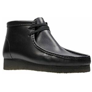 Clarks Wallabee Moc Toe Derby In Black Leather